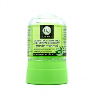 Солевой дезодорант-кристалл Зеленый Чай и Алоэ Вера (Green Tea & Aloe Vera Alum Crystal Deodorant), You And I