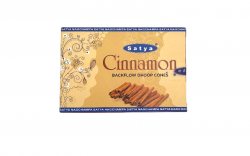 Стелющиеся дымные конусы Корица премиум (Cinnamon Backflow Dhoop Cones), Satya