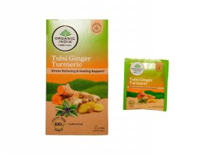 Чай Тулси, Имбирь и Куркума (Tulsi Ginger Turmeric), Organic India