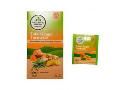 Чай Тулси, Имбирь и Куркума (Tulsi Ginger Turmeric), Organic India
