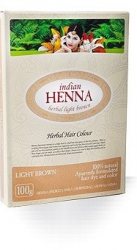 Краска для волос на основе хны Светло-коричневая (Light Brown), Indian Henna