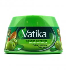 Крем для волос Оливка Хна Миндаль (Vatika Nourish & Protect Styling Hair Cream), Dabur