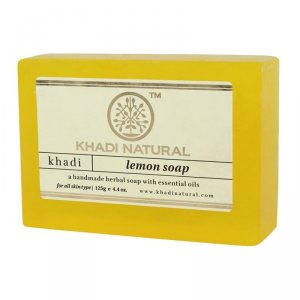 Натуральное мыло ручной работы Лимонное (Lemon soap), Khadi