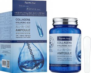 Ампульная сыворотка с коллагеном и гиалуроновой кислотой (Collagen & Hyaluronic Acid All-In-One Ampoule), FarmStay