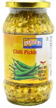 Пикули зеленого перца Chilli Pickle, Ashoka