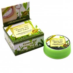 Тайская зубная паста-таблетка с зеленым чаем и травами (Green Tea), Rochjana