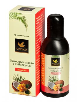 Масло кокосовое с гибискусом для волос, Veda Vedica