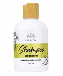 Шампунь Шелковый с Аргановым маслом для сухих и поврежденных волос, LUNNITSA