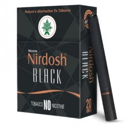 Безникотиновые сигареты Нирдош Black (Nirdosh Herbal Filter Dhoompan Black), Maans