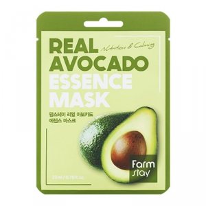 Тканевая маска для лица с экстрактом авокадо (Real Avocado Essence Mask), Farmstay
