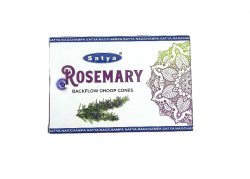 Стелющиеся дымные конусы Розмарин премиум (Rosemary Backflow Dhoop Cones), Satya