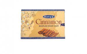 Стелющиеся дымные конусы Корица премиум (Cinnamon Backflow Dhoop Cones), Satya