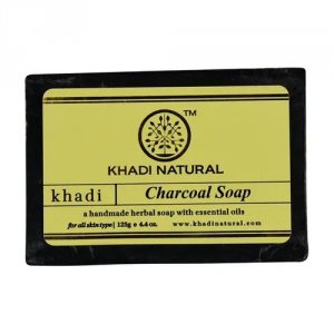 Аюрведическое мыло ручной работы Активированный уголь (Charcoal soap), Khadi