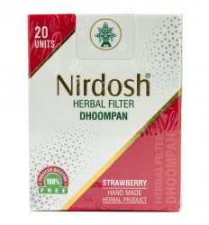 Безникотиновые сигареты Нирдош с клубникой (Nirdosh Herbal Filter Dhoompan Strawberry), Maans