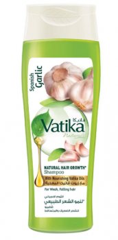 Укрепляющий шампунь для ломких и выпадающих волос с чесноком, Vatika Dabur