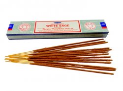 Благовония "Наг Чампа Белый Шалфей" (Nag Champa  incense), Satya