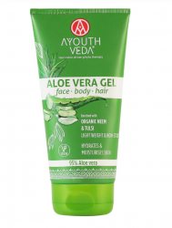 Гель с алоэ вера для лица, тела и волос (Aloe Vera Gel Face, Body & Hair), Ayouth Veda