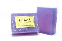 Натуральное мыло ручной работы Лавандовое (Pure lavender soap), Khadi
