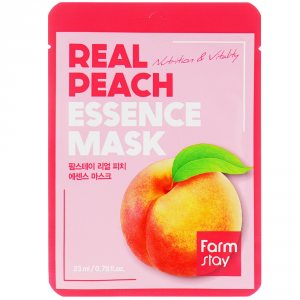 Маска тканевая для лица с экстрактом персика (Real Peach Essence Mask), Farmstay