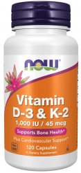 Витамин D-3 & K-2 (Vitamin D-3 & K-2), Now Foods
