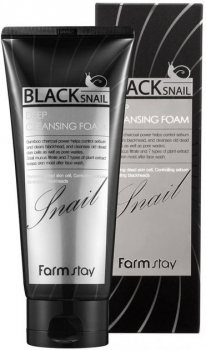 Пенка для лица с муцином черной улитки (Black Snail Deep Cleansing Foam), Farmstay