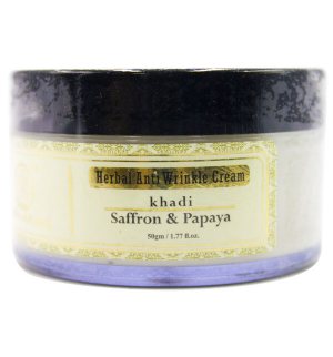 Крем от морщин Шафран и Папайя (Saffron & Papaya Herbal Anti Wrinkle Cream), Khadi
