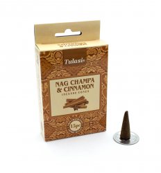 Благовония конусы Наг Чампа Корица (Nag Champa Cinnamon Incense Cones), Tulasi