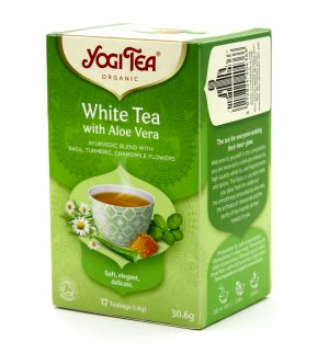Аюрведический йога чай Белый чай с Алоэ вера (White tea with Aloe Vera), Yogi tea
