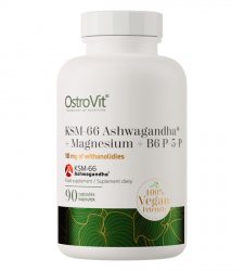 КСМ-66 Ашваганда + Магнезиум + Витамин В6 Р-5-Р (KSM-66 Ashwagandha + Magnesium + B6 P-5-P Vege), OstroVit