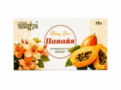 Аюрведическое мыло "Папайя" с медом (Honey Dew Papaya Ayurvedic Soap) Aasha Herbals