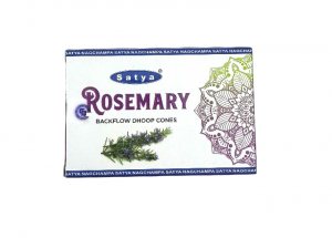 Стелющиеся дымные конусы Розмарин премиум (Rosemary Backflow Dhoop Cones), Satya