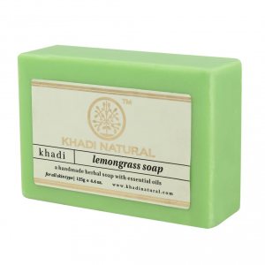 Натуральное мыло ручной работы Лемонграсс ( Lemongrass soap), Khadi