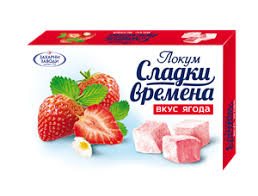 Болгарский деликатес "Лукум Клубника" (Sladki vremena), Zaharni Zavodi