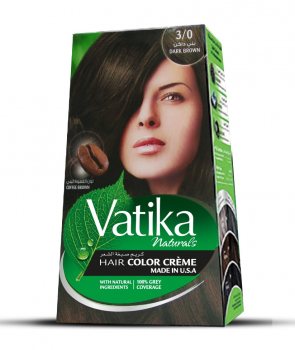 Крем-краска для волос с зернами кофе Vatika Naturals, Темно-коричневый