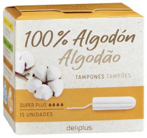 100% хлопковые тампоны Super Plus, Deliplus