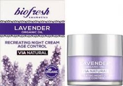 Ночной восстанавливающий крем для лица c лавандой (Lavender Organic Age Control VIA NATURAL), BioFresh