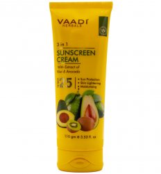 Солнцезащитный крем для лица и тела Киви и Авокадо (Sunscreen Cream Kiwi & Avocado SPF 25), Vaadi Herbals