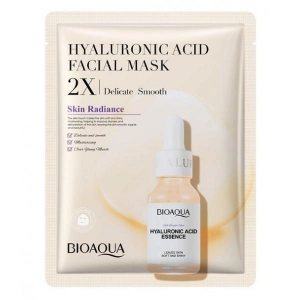 Тканевая маска для лица с гиалуроновой кислотой (Hyaluronic Acid 2X Facial Mask), Bioaqua