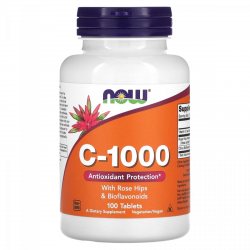 Витамин С-1000 с шиповником и биофлавоноидами (С-1000 With Rose Hips & Bioflavonoids Antioxidant Protection*), Now Foods