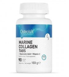 Морской коллаген с гиалуроновой кислотой и витамином С в таблетках (Collagen Marine with Hyaluronic Acid and Vitamin C tablets), OstroVit
