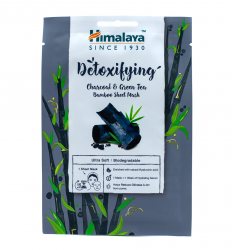 Детоксифицирующая тканевая маска для лица с углем и экстрактом зеленого чая (Detoxifying Charcoal Green Tea Bamboo Sheet Mask), Himalaya Herbals