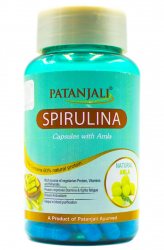 Спирулина с Амлой (Spirulina capsules with Amla), Patanjali