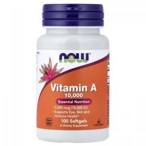 Витамин А 10000 IU (Vitamin A 10000 IU), Now Foods