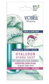 Тканевая маска для лица с алоэ (Hydra Shot Hyaluron), Victoria Beauty