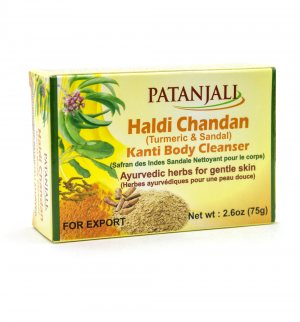 Мыло Канти с Куркумой и Сандалом (Haldi Chandan Kanti Body Cleanser), Patanjali