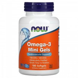 Омега-3 (Omega-3 Mini Gels), Now Foods