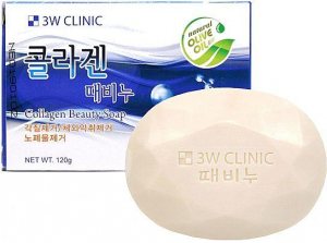 Мыло для лица и тела с коллагеном (Collagen Beauty Soap), 3W Clinic