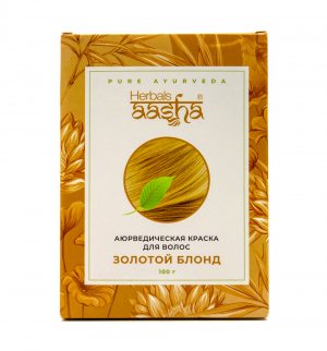 Аюрведическая краска для окрашивания и лечения волос AASHA Herbals, Золотой Блонд