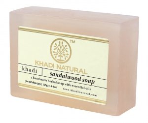 Натуральное мыло ручной работы Сандал ( Sandalwood soap), Khadi