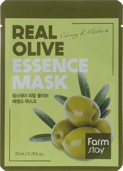 Увлажняющая тканевая маска для лица с экстрактом оливы (Real Olive Essence Mask), Farmstay